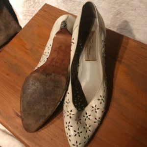 White and rainbow sesto Meucci pumps